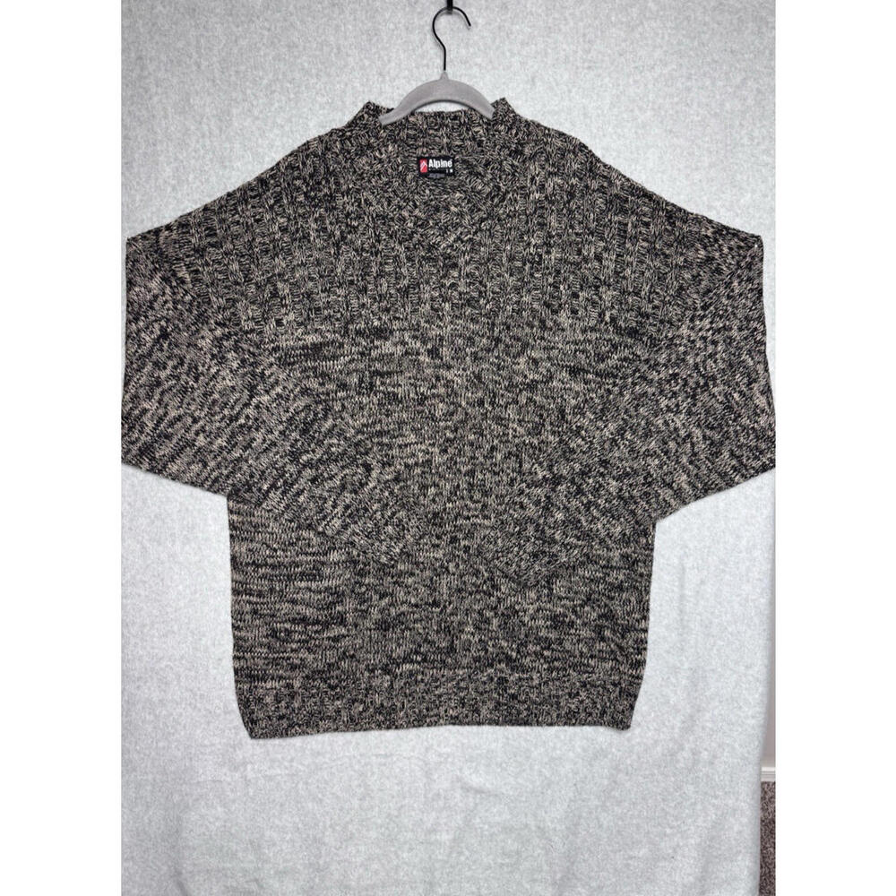 Alpine Designs Mens 2XL Oversized Cotton Blend Knit Sweater Brown Grandpa
